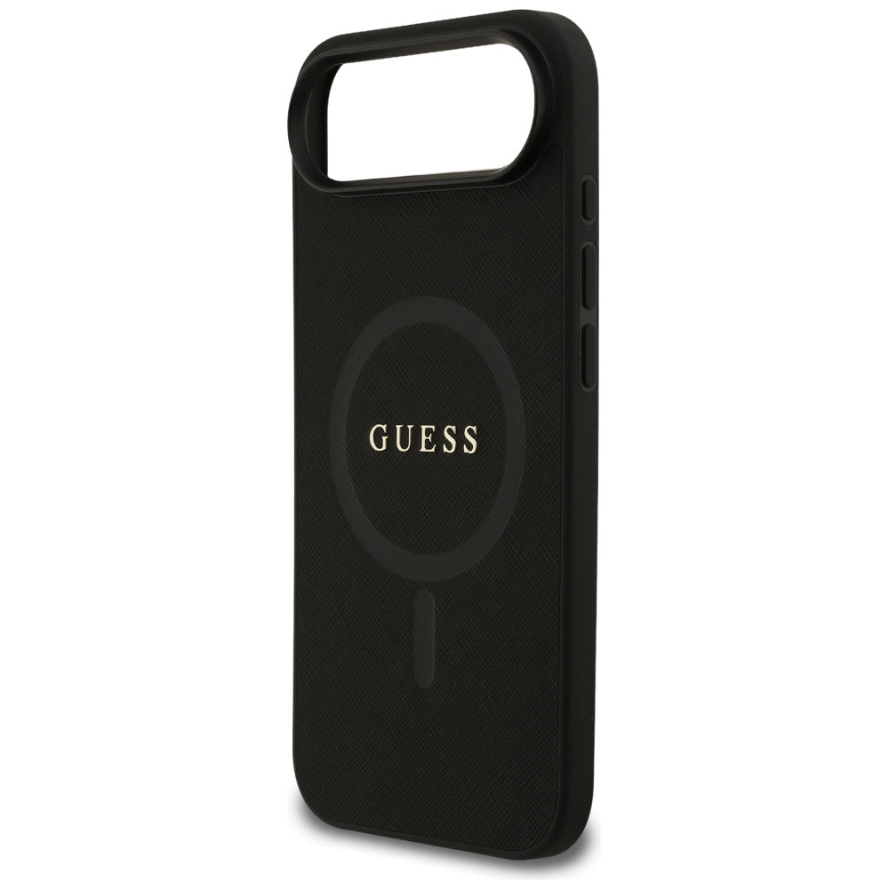 Puzdro MagSafe pre Apple iPhone 17 Air, Guess, Saffiano Classic Logo, Čierne