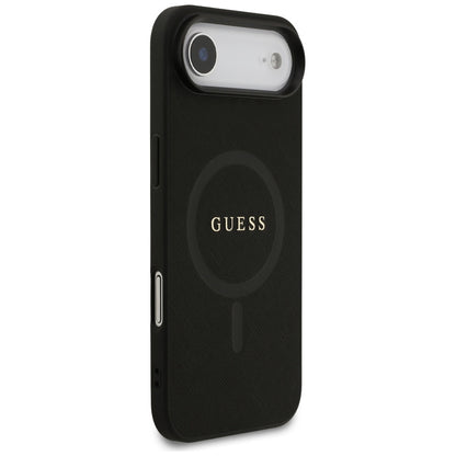 Puzdro MagSafe pre Apple iPhone 17 Air, Guess, Saffiano Classic Logo, Čierne