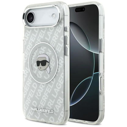 Puzdro MagSafe pre Apple iPhone 17 Air, Karl Lagerfeld, IML Karl`s Head, Sivá