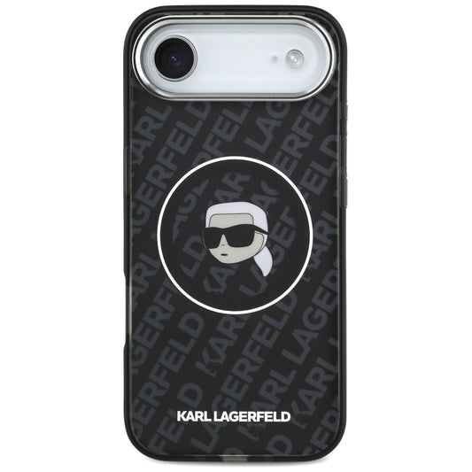 Puzdro MagSafe pre Apple iPhone 17 Air, Karl Lagerfeld, IML Karl`s Head, Čierne