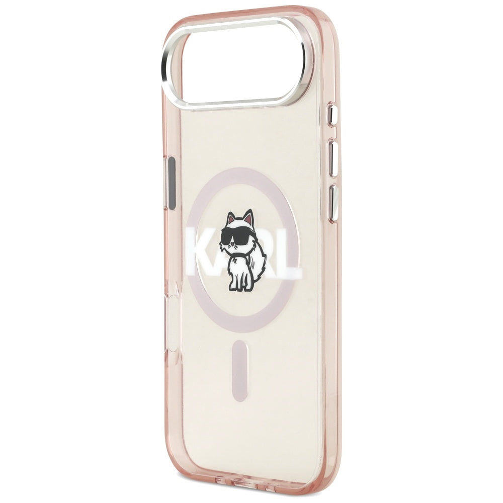 Puzdro MagSafe pre Apple iPhone 17 Air, Karl Lagerfeld, IML Sketch Logo Choupette, Ružová