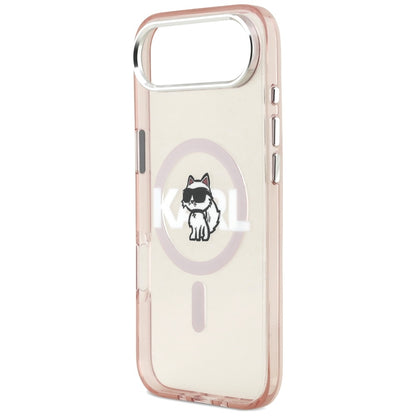 Puzdro MagSafe pre Apple iPhone 17 Air, Karl Lagerfeld, IML Sketch Logo Choupette, Ružová