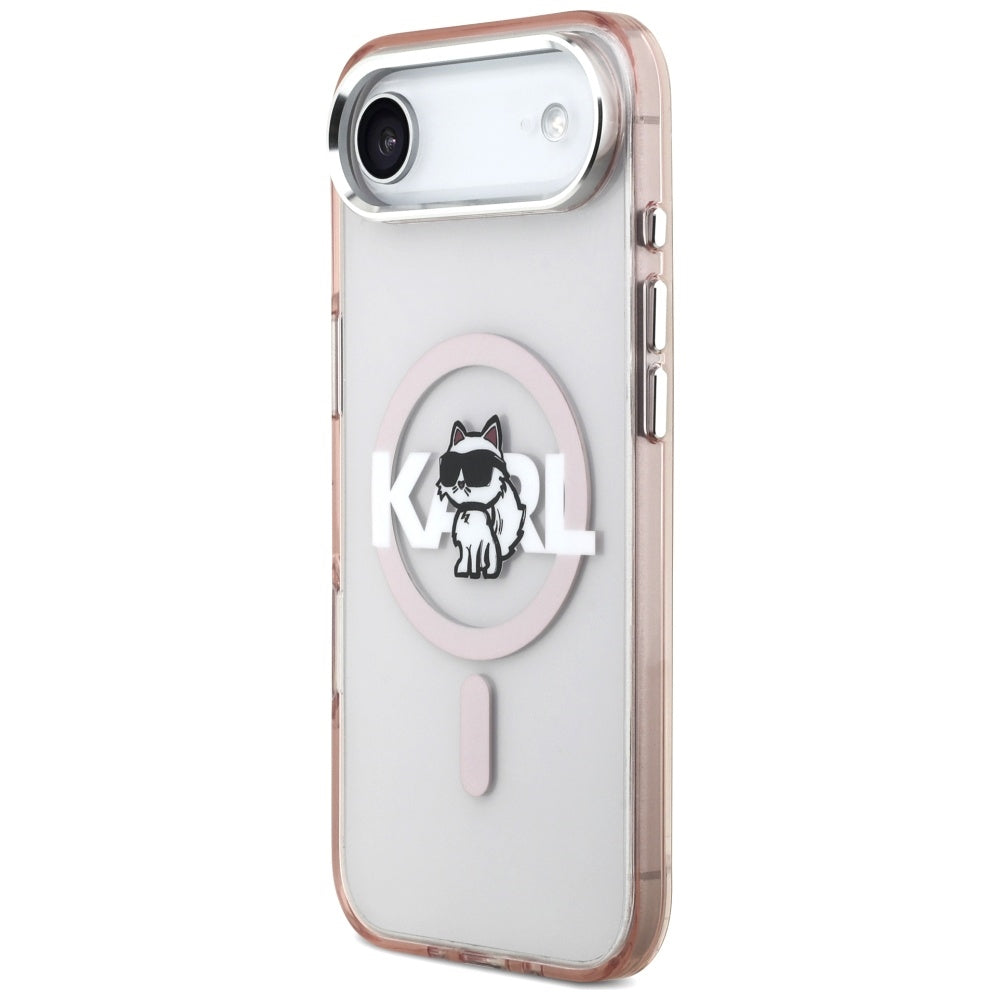 Puzdro MagSafe pre Apple iPhone 17 Air, Karl Lagerfeld, IML Sketch Logo Choupette, Ružová