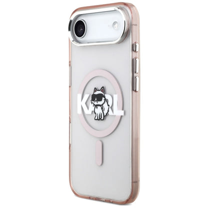 Puzdro MagSafe pre Apple iPhone 17 Air, Karl Lagerfeld, IML Sketch Logo Choupette, Ružová