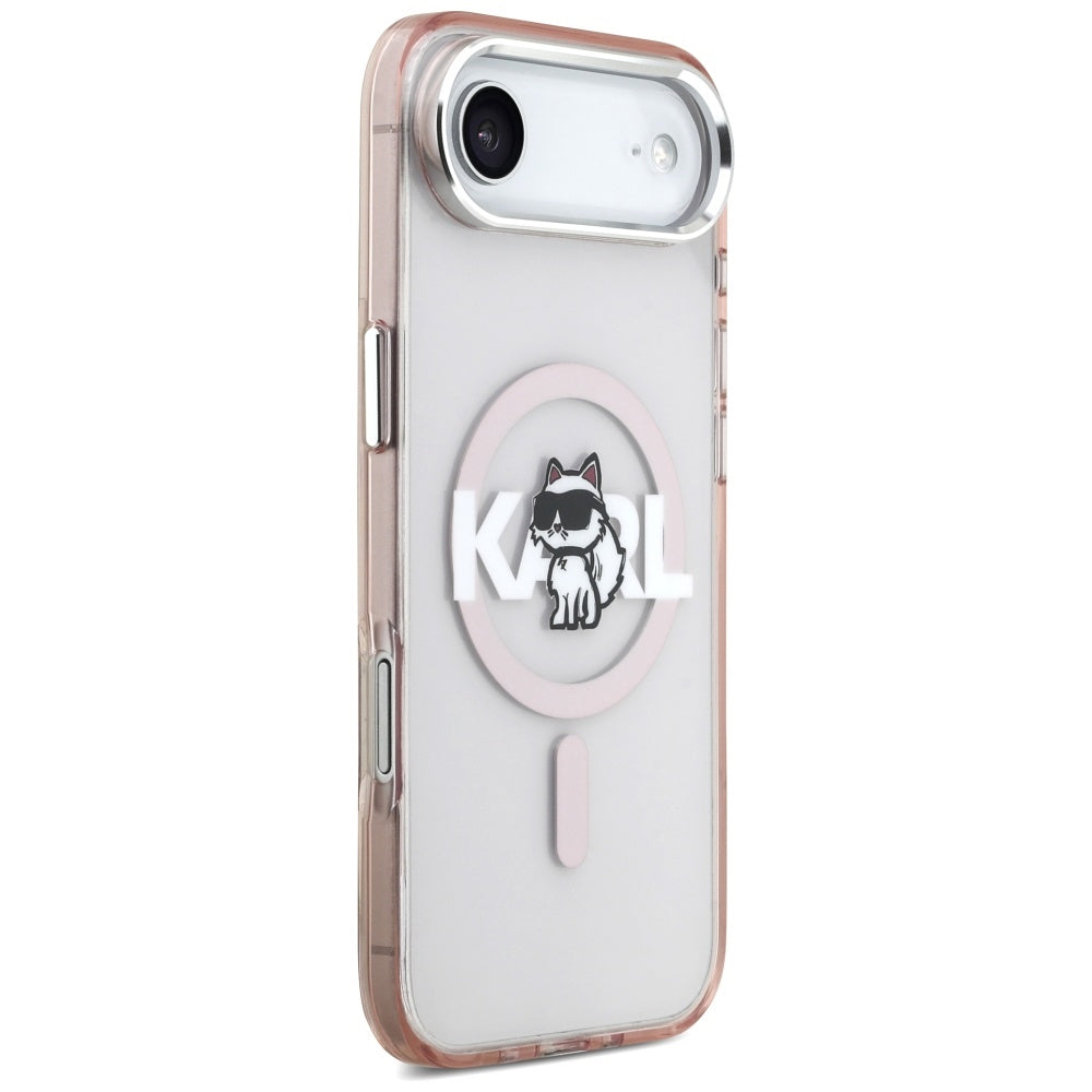 Puzdro MagSafe pre Apple iPhone 17 Air, Karl Lagerfeld, IML Sketch Logo Choupette, Ružová