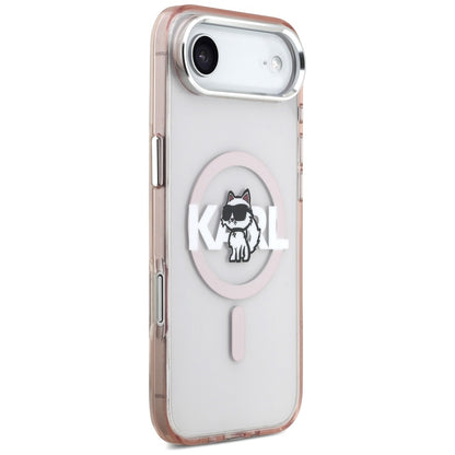Puzdro MagSafe pre Apple iPhone 17 Air, Karl Lagerfeld, IML Sketch Logo Choupette, Ružová