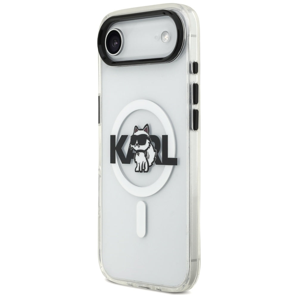 Puzdro MagSafe pre Apple iPhone 17 Air, Karl Lagerfeld, IML Sketch Logo Choupette, Priehľadné