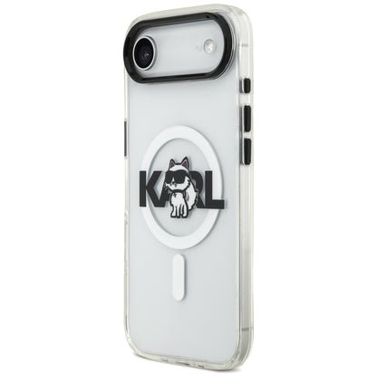 Puzdro MagSafe pre Apple iPhone 17 Air, Karl Lagerfeld, IML Sketch Logo Choupette, Priehľadné