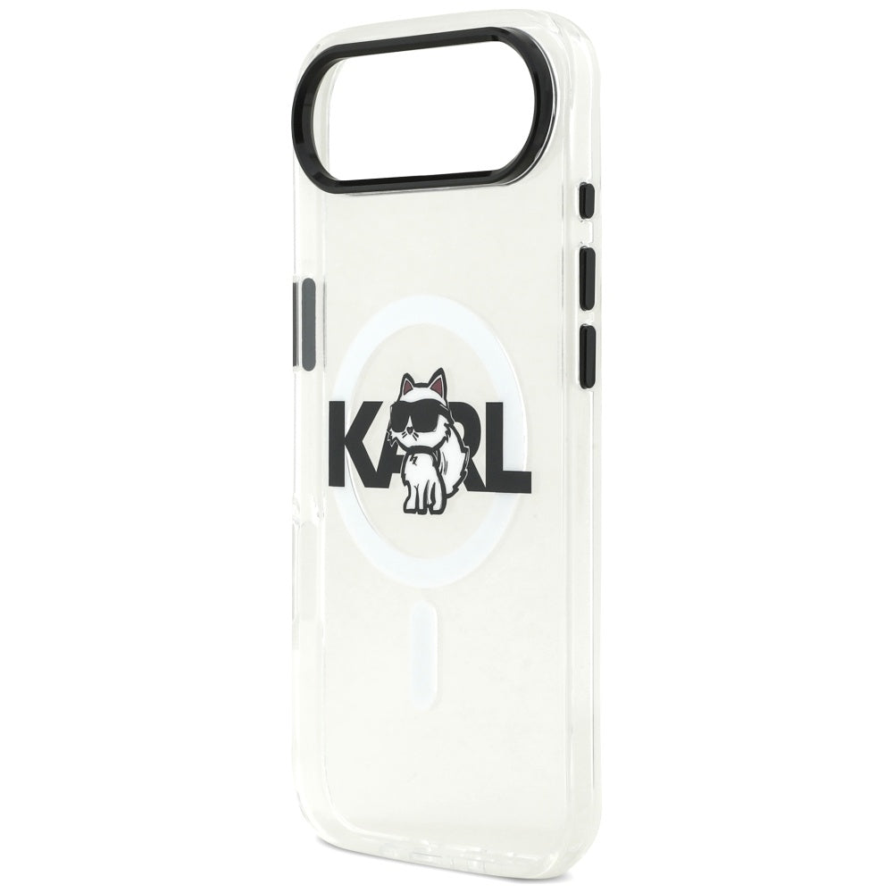 Puzdro MagSafe pre Apple iPhone 17 Air, Karl Lagerfeld, IML Sketch Logo Choupette, Priehľadné