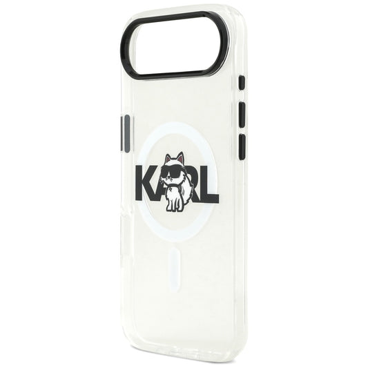 Puzdro MagSafe pre Apple iPhone 17 Air, Karl Lagerfeld, IML Sketch Logo Choupette, Priehľadné