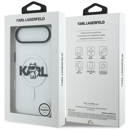 Puzdro MagSafe pre Apple iPhone 17 Air, Karl Lagerfeld, IML Sketch Logo Choupette, Priehľadné