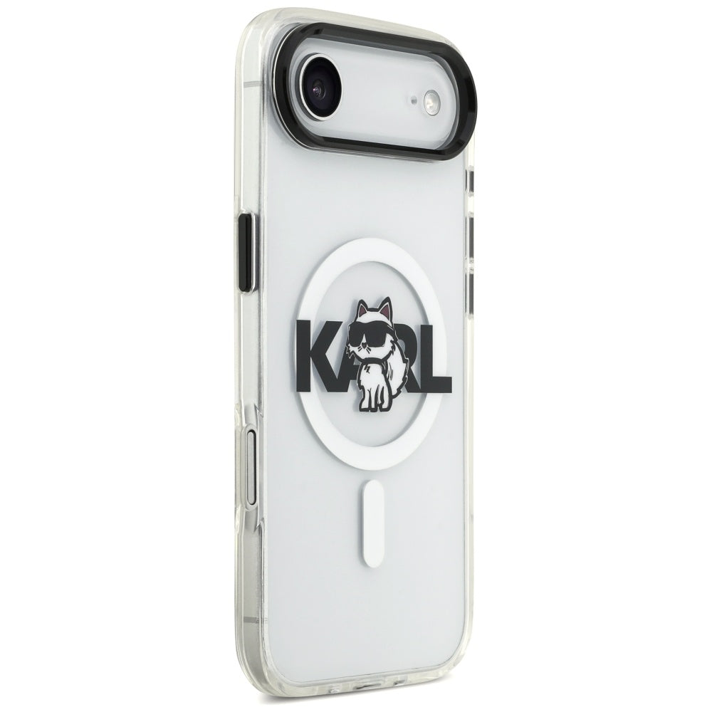 Puzdro MagSafe pre Apple iPhone 17 Air, Karl Lagerfeld, IML Sketch Logo Choupette, Priehľadné