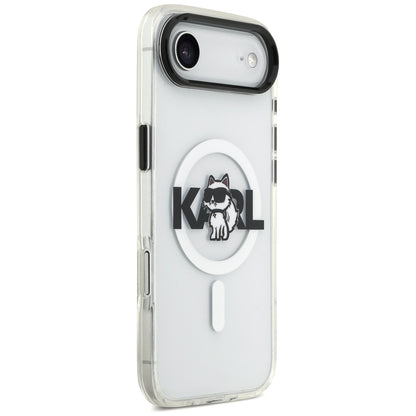 Puzdro MagSafe pre Apple iPhone 17 Air, Karl Lagerfeld, IML Sketch Logo Choupette, Priehľadné