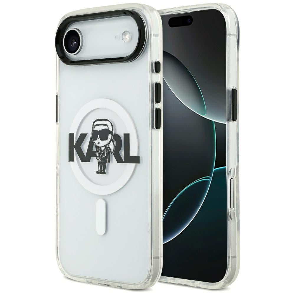 Puzdro MagSafe pre Apple iPhone 17 Air, Karl Lagerfeld, IML Sketch Logo Karl, Priehľadné