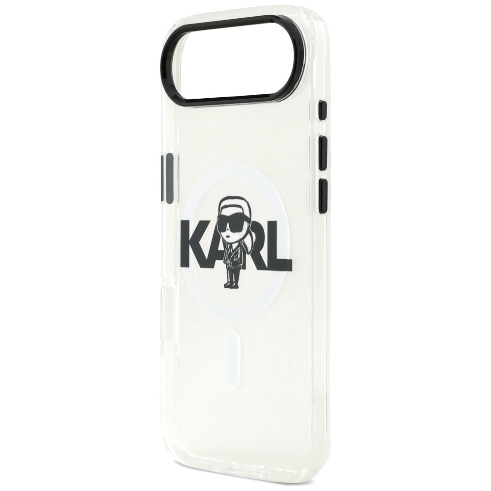 Puzdro MagSafe pre Apple iPhone 17 Air, Karl Lagerfeld, IML Sketch Logo Karl, Priehľadné