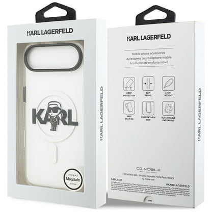Puzdro MagSafe pre Apple iPhone 17 Air, Karl Lagerfeld, IML Sketch Logo Karl, Priehľadné