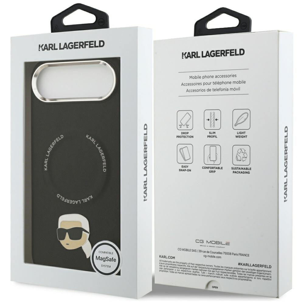 Puzdro MagSafe pre Apple iPhone 17 Air, Karl Lagerfeld, Karl Pin, Čierne