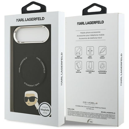 Puzdro MagSafe pre Apple iPhone 17 Air, Karl Lagerfeld, Karl Pin, Čierne