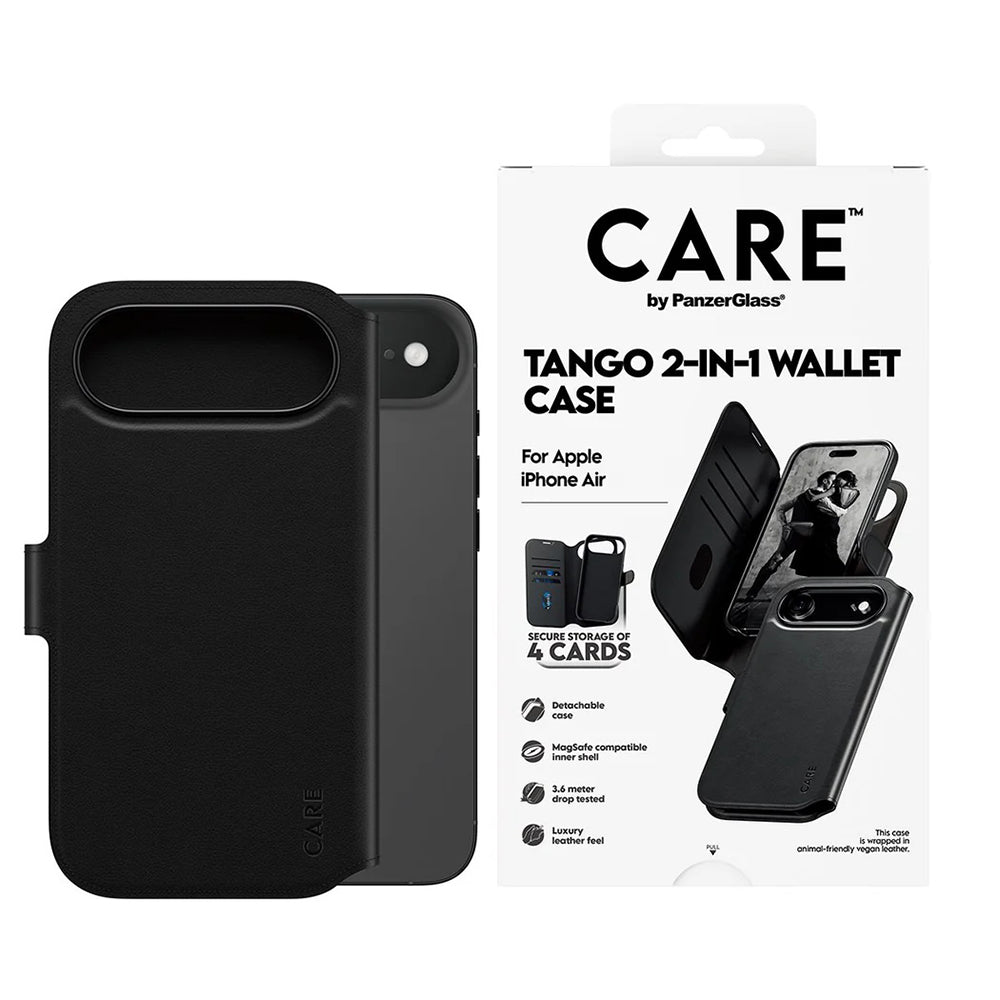Puzdro MagSafe pre Apple iPhone 17 Air, PanzerGlass, Care Feature Tango Two-in-One, Čierne