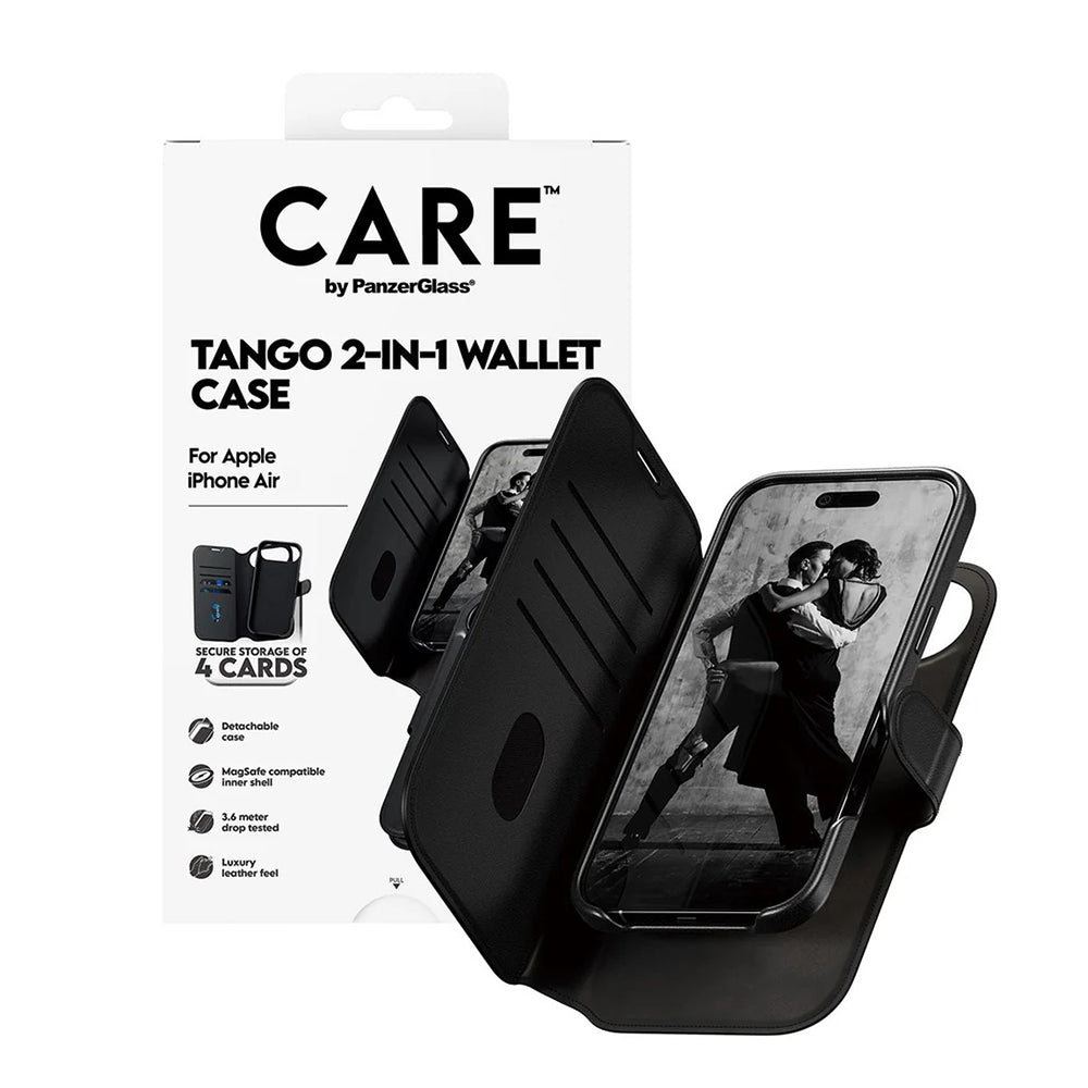 Puzdro MagSafe pre Apple iPhone 17 Air, PanzerGlass, Care Feature Tango Two-in-One, Čierne