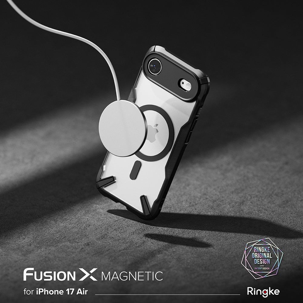 Puzdro MagSafe pre Apple iPhone 17 Air, Ringke, Fusion X, Čierne