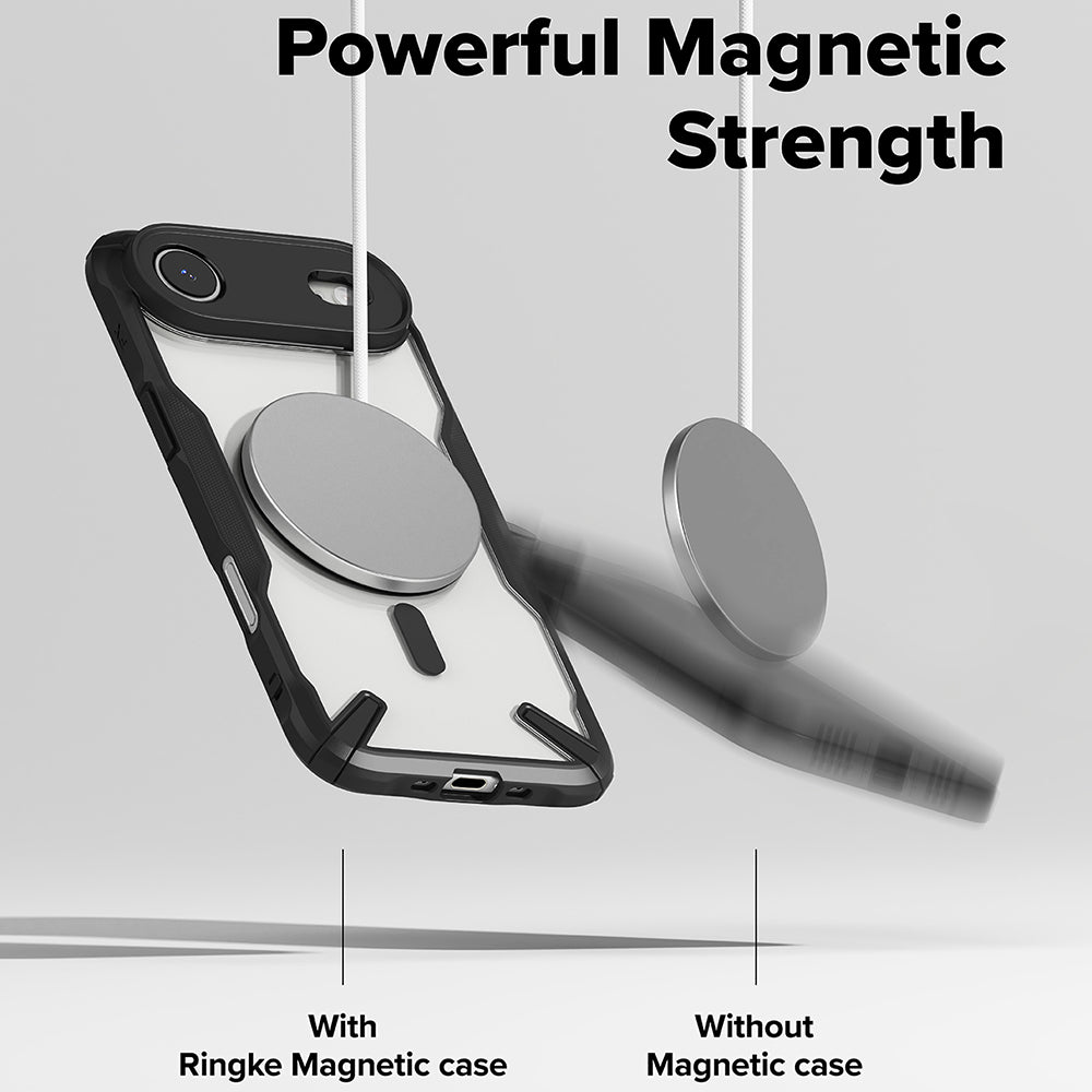 Puzdro MagSafe pre Apple iPhone 17 Air, Ringke, Fusion X, Čierne