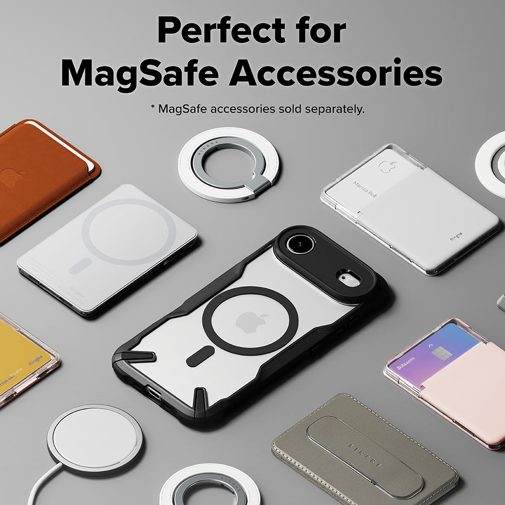 Puzdro MagSafe pre Apple iPhone 17 Air, Ringke, Fusion X, Čierne
