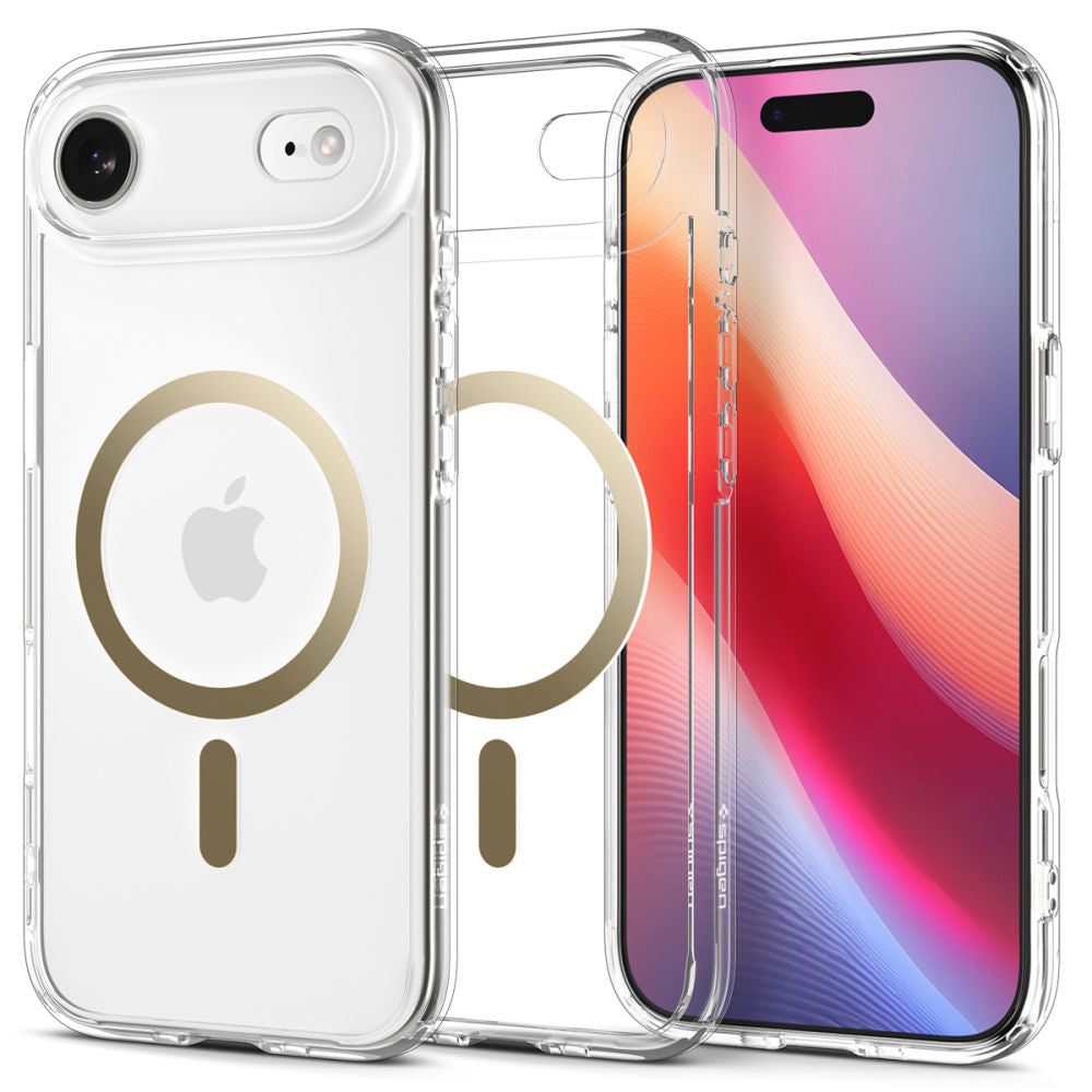Puzdro MagSafe pre Apple iPhone 17 Air, Spigen, Ultra Hybrid, Priehľadné Zlaté