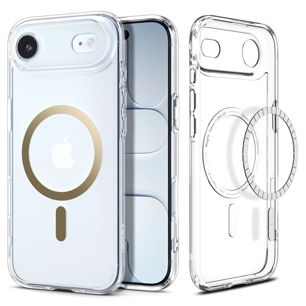 Puzdro MagSafe pre Apple iPhone 17 Air, Spigen, Ultra Hybrid, Priehľadné Zlaté