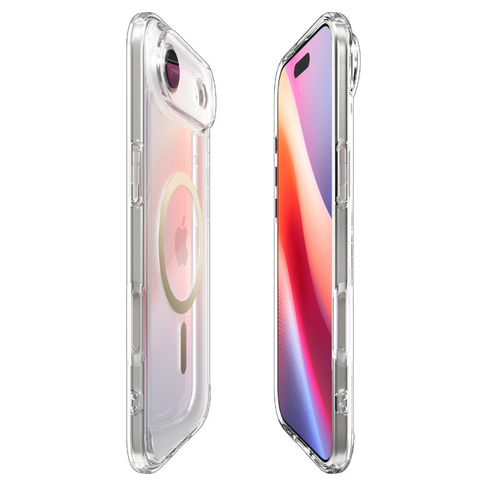 Puzdro MagSafe pre Apple iPhone 17 Air, Spigen, Ultra Hybrid, Priehľadné Zlaté