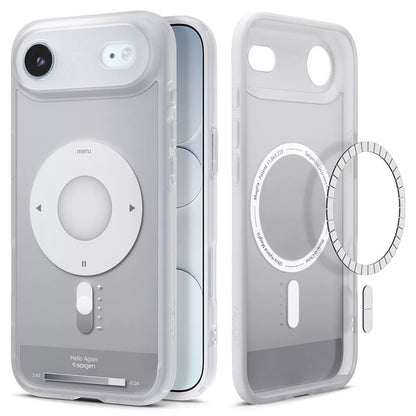 Puzdro MagSafe pre Apple iPhone 17 Air, Spigen, Ultra Hybrid Classic, Strieborné