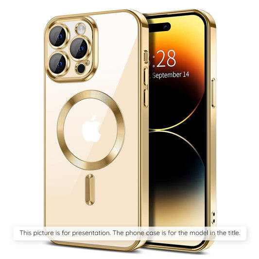 Puzdro MagSafe pre Apple iPhone 17 Air, Techsuit, Luxury Crystal, Zlaté