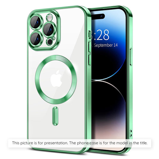Puzdro MagSafe pre Apple iPhone 17 Air, Techsuit, Luxury Crystal, Svetlozelená