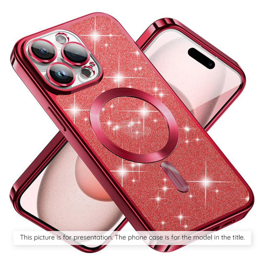 Puzdro MagSafe pre Apple iPhone 17 Air, Techsuit, Luxury Glitter, Ružové