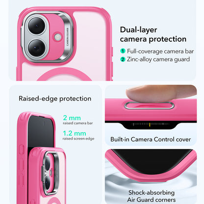 Puzdro MagSafe pre Apple iPhone 17, ESR, Classic Hybrid Kickstand, Saténové Ružové