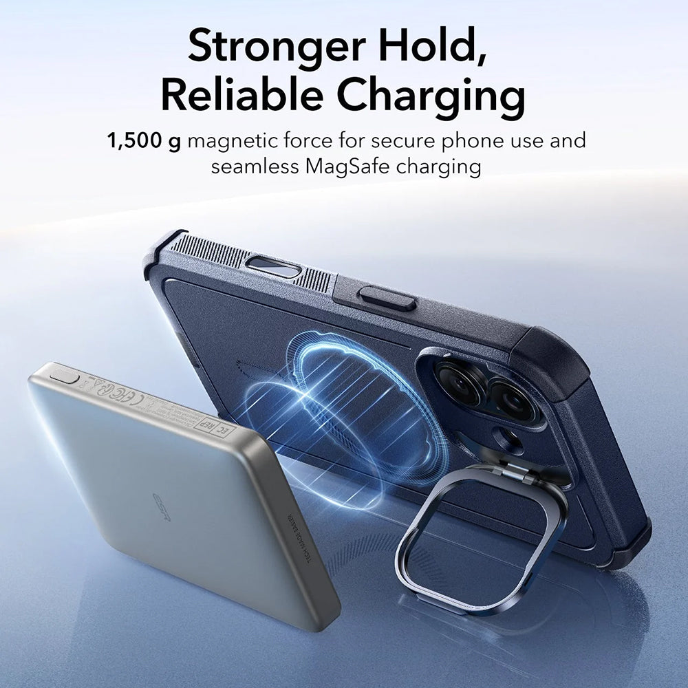 Puzdro MagSafe pre Apple iPhone 17, ESR, Cyber Armor Kickstand, Modré