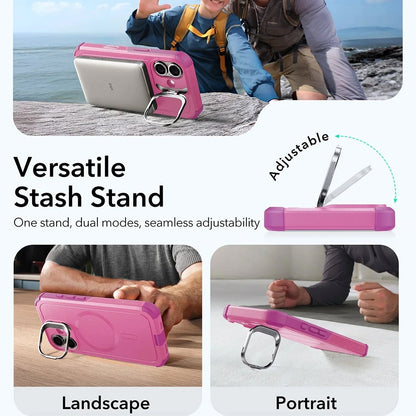 Puzdro MagSafe pre Apple iPhone 17, ESR, Cyber Armor Kickstand, Ružové