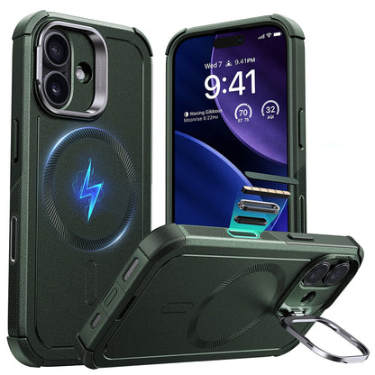 Puzdro MagSafe pre Apple iPhone 17, ESR, Cyber Armor Kickstand, Zelené