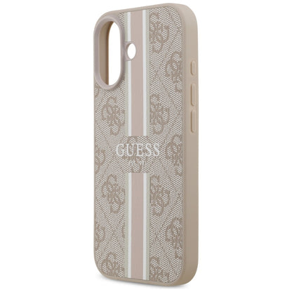 Puzdro MagSafe pre Apple iPhone 17, Guess, 4G Printed Stripes, Ružové