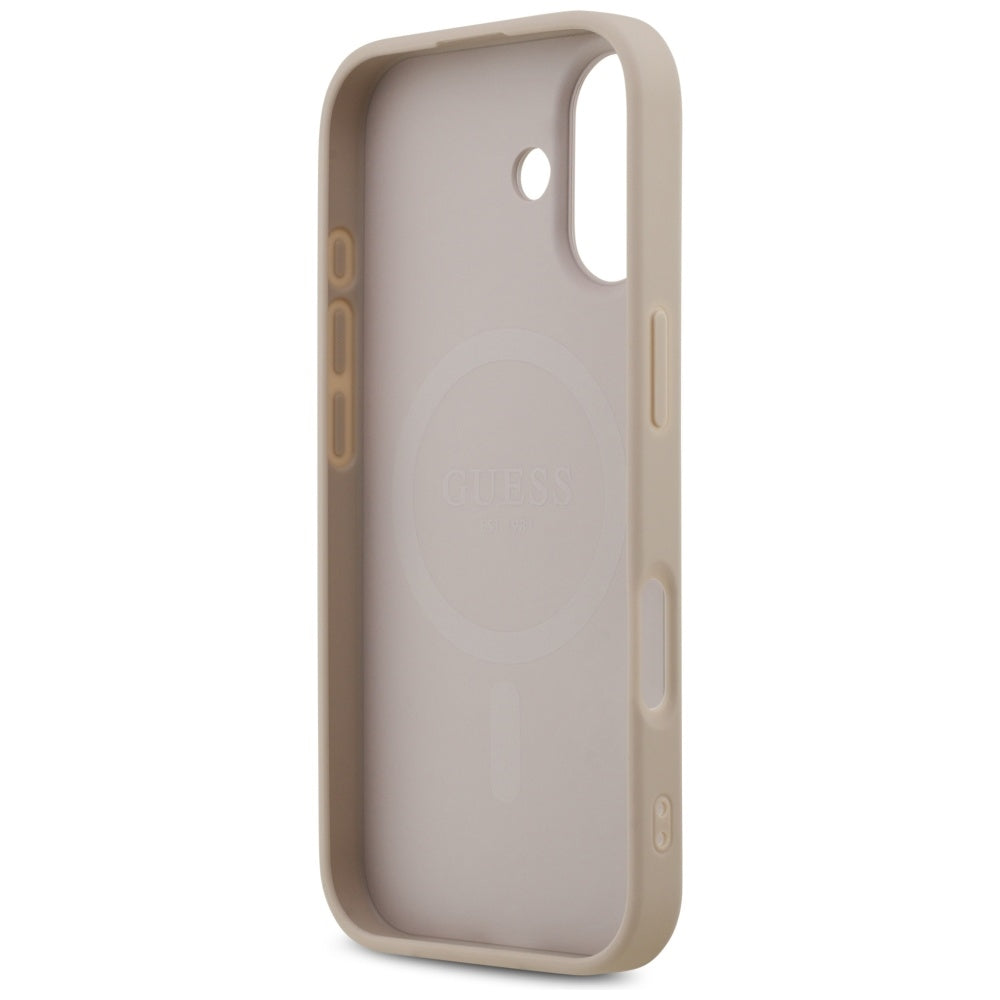 Puzdro MagSafe pre Apple iPhone 17, Guess, 4G Printed Stripes, Ružové