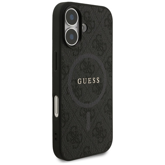 MagSafe Case for Apple iPhone 17, Guess, 4G Ring Classic Logo, Black