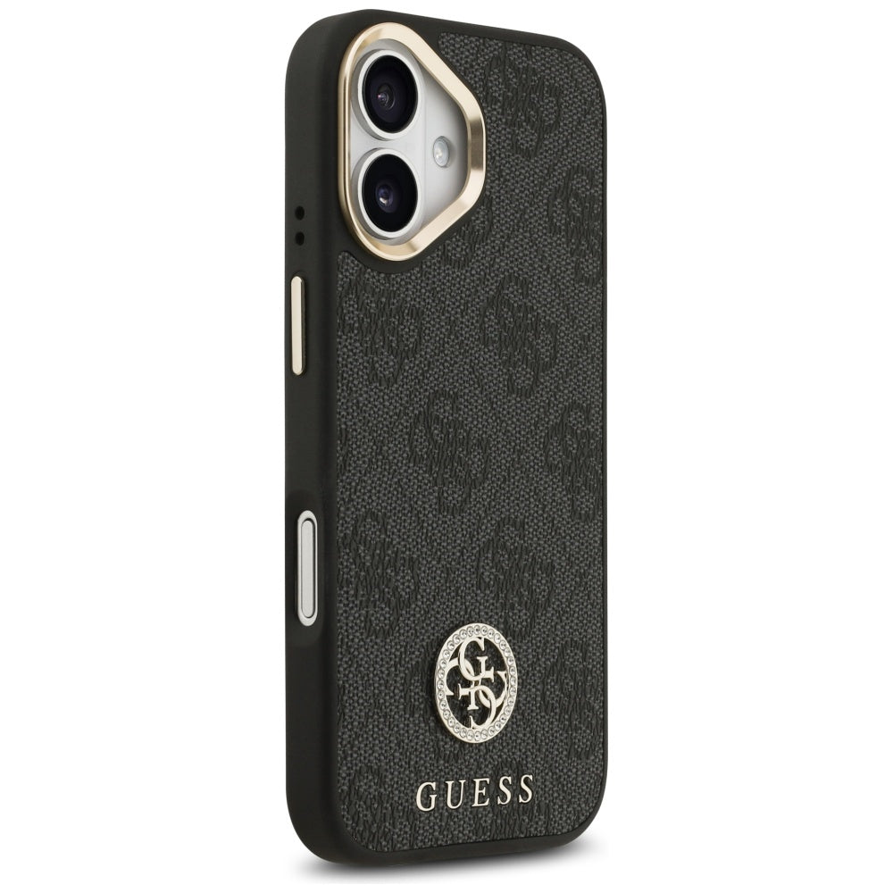 Puzdro MagSafe pre Apple iPhone 17, Guess, 4G Strass Logo, Čierne