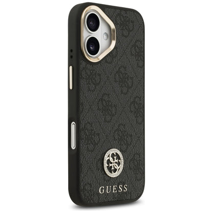 Puzdro MagSafe pre Apple iPhone 17, Guess, 4G Strass Logo, Čierne