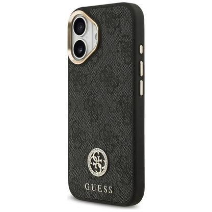 Puzdro MagSafe pre Apple iPhone 17, Guess, 4G Strass Logo, Čierne