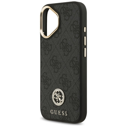 Puzdro MagSafe pre Apple iPhone 17, Guess, 4G Strass Logo, Čierne