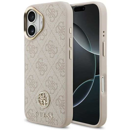 Puzdro MagSafe pre Apple iPhone 17, Guess, 4G Strass Logo, Ružové