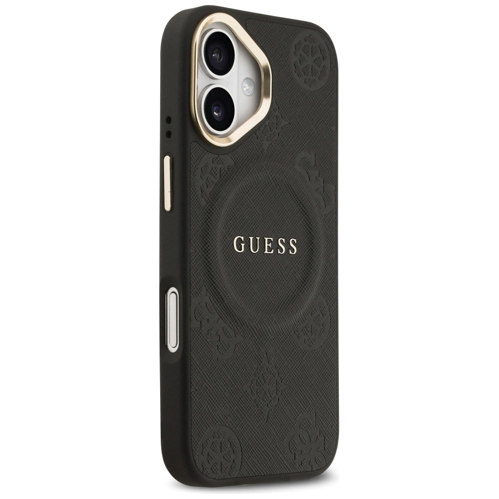 Puzdro MagSafe pre Apple iPhone 17, Guess, Peony Hot Stamp, Čierne