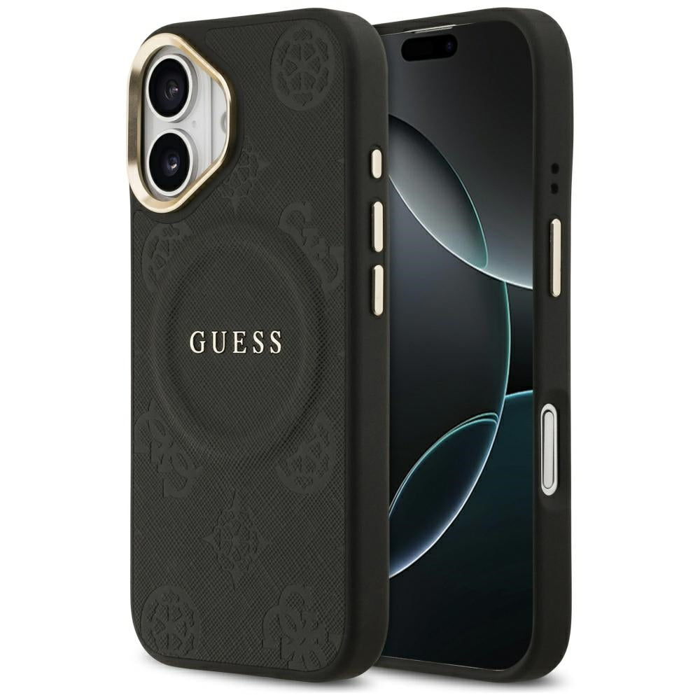 Puzdro MagSafe pre Apple iPhone 17, Guess, Peony Hot Stamp, Čierne
