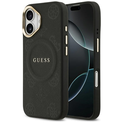 Puzdro MagSafe pre Apple iPhone 17, Guess, Peony Hot Stamp, Čierne
