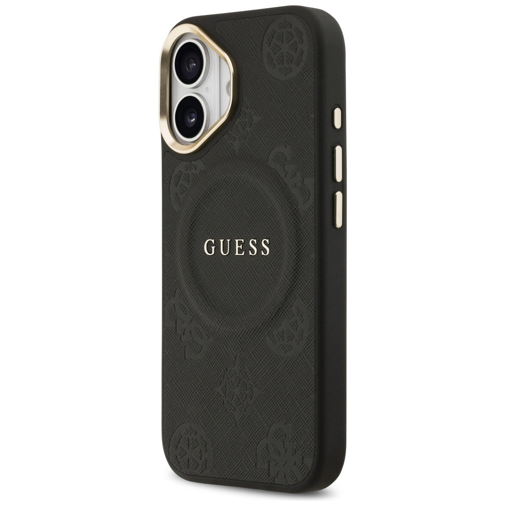 Puzdro MagSafe pre Apple iPhone 17, Guess, Peony Hot Stamp, Čierne